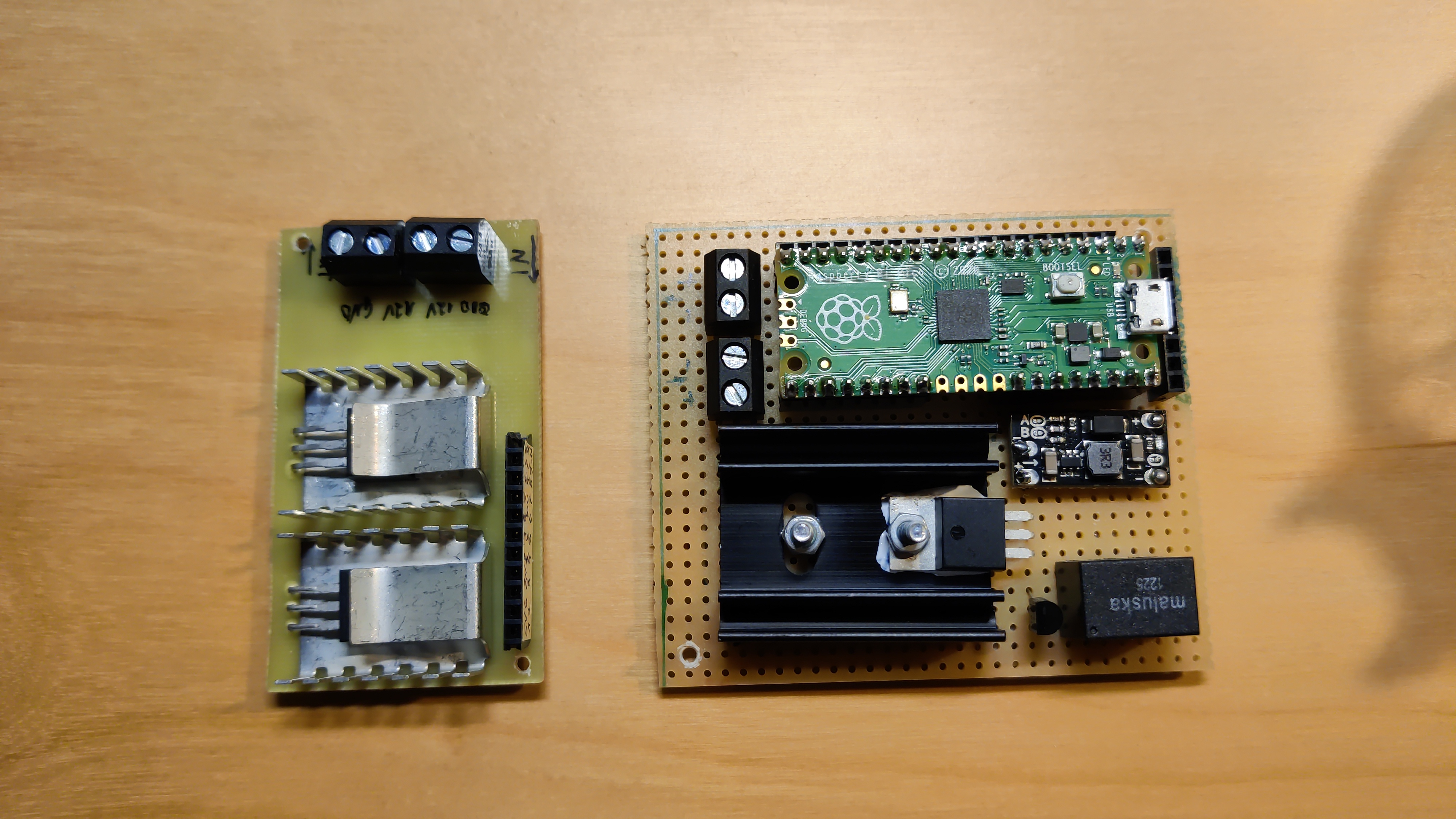 The old and new boards compared